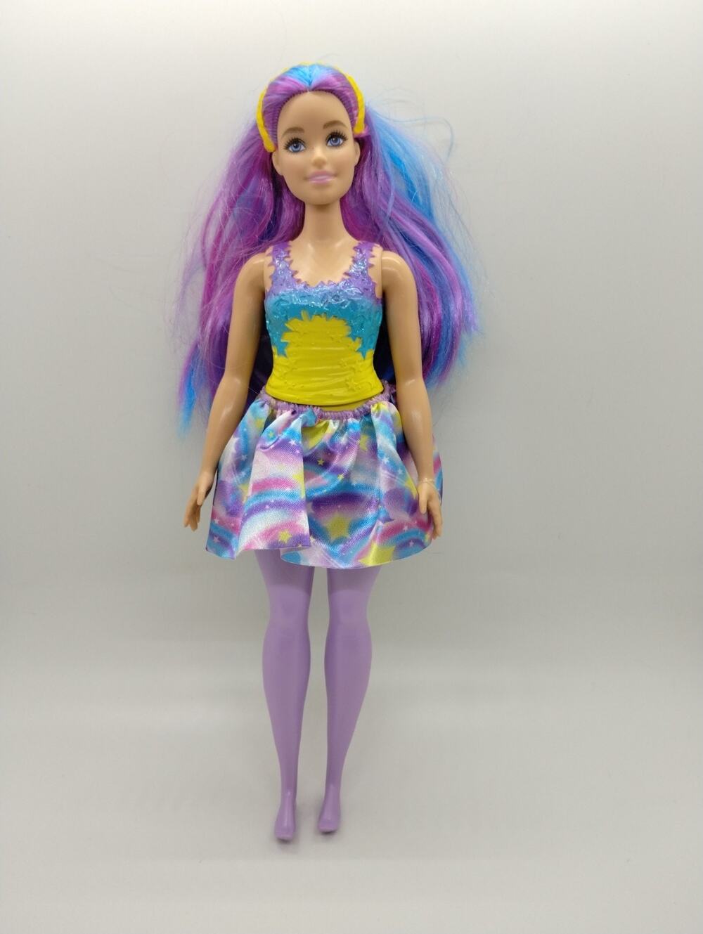 2021 Dreamtopia Curvy Barbie Doll - Pink, Purple & Blue Hair with Crown